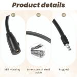 16Inch Secure Black Fridge Lock with Keys Refrigerator Lock Cabinet and Childproof Locks for French Door Fridge, Kitchen Cabinet