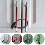 16Inch Secure Black Fridge Lock with Keys Refrigerator Lock Cabinet and Childproof Locks for French Door Fridge, Kitchen Cabinet