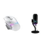 Logitech G502 X Plus Lightspeed Wireless RGB Gaming Mouse + Yeti GX Dynamic RGB Gaming Microphone with LIGHTSYNC, USB Bundle - White