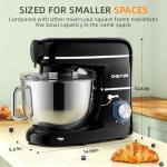 CHeflee Multifunctional Stand Mixer,660W, 6.5QT With Meat Grinder, Vegetable Slicer &1.5L Juice Blender,for Most Home Cooks,Black