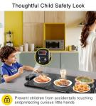 Warming Trays for Buffets Party, Stackable Electric Food Warmers for Parties Buffet, Tempered Glass Warming Mat for Food, 3 Temperature Settings, 4H Timer, Safety Lock