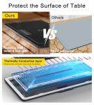 Warming Trays for Buffets Party, Stackable Electric Food Warmers for Parties Buffet, Tempered Glass Warming Mat for Food, 3 Temperature Settings, 4H Timer, Safety Lock