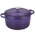 VORRINGARD Enameled Cast Iron Dutch Oven Pot with Lid, for Sourdough Bread Baking, Round Dutch Ovens, 6 Quart, Purple