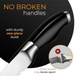 Orblue Serrated Bread Knife Ultra-Sharp Stainless Steel Professional Grade Bread Cutter - Cuts Thick Loaves Effortlessly - (8-Inch Blade with 5-Inch Handle), Black