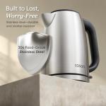 COSORI Electric Kettle, Stainless Steel Tea Kettle, Plastic-free Inner Lid, Filter and Spout, Easy to Clean, Automatic Shut Off & Boil-Dry Protection, Hot Water Boiler & Heater, 1.7L, 1500W