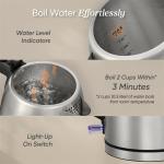 COSORI Electric Kettle, Stainless Steel Tea Kettle, Plastic-free Inner Lid, Filter and Spout, Easy to Clean, Automatic Shut Off & Boil-Dry Protection, Hot Water Boiler & Heater, 1.7L, 1500W