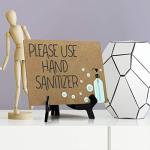 Signs ByLITA Please Use Hand Sanitizer, Hygiene Table Sign, 6" x 8" (Tan)