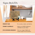 Signs ByLITA Please Use Hand Sanitizer, Hygiene Table Sign, 6" x 8" (Tan)