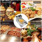 Deep Fryer with Basket 10L/12.7QT 1700W Electric Deep Fryers 0.7mm Thickened Stainless Steel Countertop Oil Fryer Large Capacity for Home and Commercial Use with Temperature Limiter (6L)