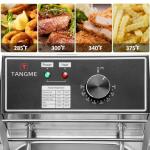 Deep Fryer with Basket 10L/12.7QT 1700W Electric Deep Fryers 0.7mm Thickened Stainless Steel Countertop Oil Fryer Large Capacity for Home and Commercial Use with Temperature Limiter (6L)