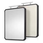 NCUE Cutting Boards for Kitchen, Double-Sided 304 Stainless Steel Cutting Board and Wheat Straw PP, for Meat and Vegetables, Thickened Non-Slip Non Toxic Chopping Board, Dishwasher Safe, 16.5"×11"