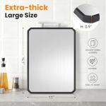 NCUE Cutting Boards for Kitchen, Double-Sided 304 Stainless Steel Cutting Board and Wheat Straw PP, for Meat and Vegetables, Thickened Non-Slip Non Toxic Chopping Board, Dishwasher Safe, 16.5"×11"