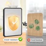 NCUE Cutting Boards for Kitchen, Double-Sided 304 Stainless Steel Cutting Board and Wheat Straw PP, for Meat and Vegetables, Thickened Non-Slip Non Toxic Chopping Board, Dishwasher Safe, 16.5"×11"