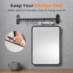 NCUE Cutting Boards for Kitchen, Double-Sided 304 Stainless Steel Cutting Board and Wheat Straw PP, for Meat and Vegetables, Thickened Non-Slip Non Toxic Chopping Board, Dishwasher Safe, 16.5"×11"