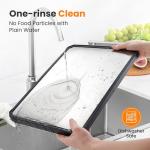 NCUE Cutting Boards for Kitchen, Double-Sided 304 Stainless Steel Cutting Board and Wheat Straw PP, for Meat and Vegetables, Thickened Non-Slip Non Toxic Chopping Board, Dishwasher Safe, 16.5"×11"