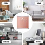 ICEBOX 1.7 Cu. Ft. Compact Refrigerator, ENERGY STAR Certified Small Refrigerator, Single Door Mini Fridge with Freezer, R600a Refrigerant,IBCR17BLS, Blush Red