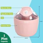 Tasty Mini Ice Cream Maker, Make Ice Cream, Sorbet, Frozen Yogurt, Gelato, Desserts, Quick Results, Pink