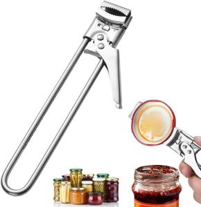 Adjustable Multifunctional Stainless Steel Can Opener, 2026 New Jar Gripper Tight Lid Opener Jar Lid Gripper, Manual Kitchen Accessories Jar Opener for Weak Hands (1)