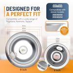 Electric Stove Drip Pans Set of 4 (2 x 6-Inch & 2 x 8-Inch) Replacement Chrome Drip Pans for Electric Stove Compatible with Frigidaire, Kenmore, Tappan & More - Stove Burner Drip Pan Replacements