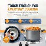 Electric Stove Drip Pans Set of 4 (2 x 6-Inch & 2 x 8-Inch) Replacement Chrome Drip Pans for Electric Stove Compatible with Frigidaire, Kenmore, Tappan & More - Stove Burner Drip Pan Replacements