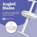 JBK Pottery 2-Quart Purple Mixing Pitcher with Plunger – BPA-Free Plastic Mixing Jug for Juice, Milk, Tea, Shakes, and More – Dishwasher-Safe, Spill-Proof Lid, Smart Stirring Design