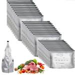 30Pcs Reusable Aluminum Foil Sealable Storage Bags, 2026 New Thicken Stand Up Foil Sealable Bags with Label and Zip Lock, Resealable Storage Bags for Vegetable Fruit Meat (S*10+M*10+L*10)