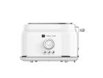 Frigidaire ETO102-WHITE, 2 Slice Toaster, Retro Style, Wide Slot for Bread, English Muffins, Croissants, and Bagels, 5 Adjustable Toast Settings, Cancel and Defrost, 900w, White
