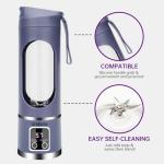 Undoria Portable Blender Cordless for Shakes and Smoothies,12 Blades USB Rechargeable Small Blender,16 oz Personal for Ice and Frozen Fruit,Compact and Easy to Clean,Ideal for Home and Travel (Purple)