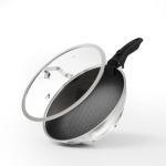 AEWHALE Stainless Steel Electric Skillet-12 inch Non Stick Frying Pan with Lid and Detachable Handle,Adjustable Temperature Control Knob & Dishwasher-Friendly,Oven-Safe