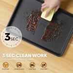 4 Pack Baking Sheet Pan with Cooling Rack, 0.8mm Thick Nonstick Cookie Sheets for Oven, Half/Quarter/Jelly Roll Pans for Oven, Heavy Duty Baking Trays for Oven with Diamond Texture