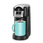 CHULUX Classic Single Serve Coffee Maker for K Cup, One Button Easy Coffee Machine for Office, RV, Travel and Dorm, Black