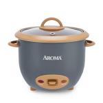 AROMA® 6-Cup (Cooked) One-Touch Pot Style Rice Cooker with CoreCoat™ PFAS-Free Nonstick Ceramic Surface (1.5 Quarts)