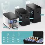 EUHOMY 12 Volt Refrigerator, 58QT Dual Zone Electric Cooler APP Control, Car Refrigerator with 12/24V DC 110-240V AC, Car Fridge -4℉~68℉, Portable Freezer Aluminum Interior for Camping,Trip,Home,Truck