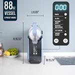 Lifecreek 88oz Slushie Machine for Home with No Ice Needed, 6 Preset Programs, Self-Cleaning Function, Quiet Operation, Perfect for Making Frozen Margaritas, Milkshakes, Smoothies, Frappes, and More