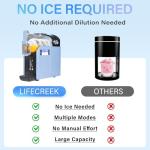 Lifecreek 88oz Slushie Machine for Home with No Ice Needed, 6 Preset Programs, Self-Cleaning Function, Quiet Operation, Perfect for Making Frozen Margaritas, Milkshakes, Smoothies, Frappes, and More