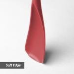 Silicone Spatula Spoon, Great for Both Cooking and Serving Durable BPA-Free Matte Black Silicone, Seamless Design, Safe for Nonstick Cooking Surfaces, 2-Pcs, Red