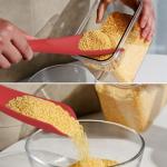 Silicone Spatula Spoon, Great for Both Cooking and Serving Durable BPA-Free Matte Black Silicone, Seamless Design, Safe for Nonstick Cooking Surfaces, 2-Pcs, Red