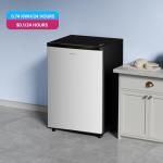 BANGSON 3.0 Cu.ft Compact Upright Freezer, Energy-Saving Mini Freezer with Adjustable Thermostat, Removable Shelves, Reversible Door, Ideal for Garage/Dorm/Office/Apartment, Silver