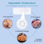 BANGSON 3.0 Cu.ft Compact Upright Freezer, Energy-Saving Mini Freezer with Adjustable Thermostat, Removable Shelves, Reversible Door, Ideal for Garage/Dorm/Office/Apartment, Silver