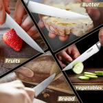 Freelander Serrated Steak Knives Set of 4, 4.5" Japanese High Carbon Stainless Steel Steak Knife Set with Wood Handle, Japanese Sharp Full Tang Dinner Knives for Table,Christmas Gifts for Men Women