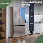 Hamilton Beach HBF2067 French Door Full Size Refrigerator with Freezer Drawer, 20.3 cu ft, Stainless Steel