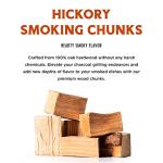 Fire & Flavor Hickory Wood Chunks for Smoking and Grilling - All-Natural, Long-Lasting with a Mildly Sweet Flavor - Large Chunk Wood Chips for Smokers,Red