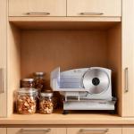 VEVOR Meat Slicer, 6.7 inch 150W Electric Deli Slicer Machine with 2 SUS420 Blades, 0-0.6 inch Adjustable Thickness, ETL Certified Home Food-Slicer for Meat, Ham, Baguett, Steak