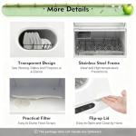 Portable Countertop Dishwasher, 5 Wash Programs Automatic Water Absorption, Mini Dishwasher with 1.5-Meter Inlet/Outlet Hoses,Connect the Faucet,162℉ High-Temp & Drying for Apartments, Dorms, Rvs (A)