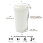 Reusable Insulated Ceramic Travel Coffee Cup 12 oz