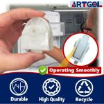 2pcs AHJ72909001 Refrigerator Freezer Drawer Roller for LG/Kenmore, Replaces AHJ73329901 AP4671331, Compatible with PS3532772 EAP3532772, Drawer Rollers for LG Bottom Mount & Freezer Refrigerators