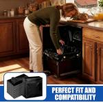 Feifeiya 24 Pcak Trash Compactor Bags for 15" Wide Models Black Heavy Duty Garbage Compactor Bag Leak-proof Kitchen Trash Bags with 100 Pcs Twist Ties 2.4 Mil Tear Resistant, Extra Strong Liner