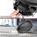 QPMR Electric Grill Outdoor/Indoor,Portable BBQ Grill with Nonstick Surface,200 Square Inches Indoor Electric Barburcue Grill with Adjustable Heat,Stand/Tabletop,for Patio/Yard/Home(Black)