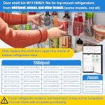 W11190821, W10805889 Door Shelf Bin Compatible with whirlpool, amana etc refrigerator(some models): WRT518SZFM00, WRT518SZFM02 etc, Door Bin Replacement W10805890, 4547029, AP6286731, PS12348848