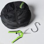 Herb Drying Rack Hanging Mesh 6 Layer - Ht 40", W 23.4"- with Double-Zipper, Garden Pruning Shear, S Hook, for Drying Herbs, Plants, Seeds, Buds | Outdoor, Hydroponics Herb Dryer Hanging Rack